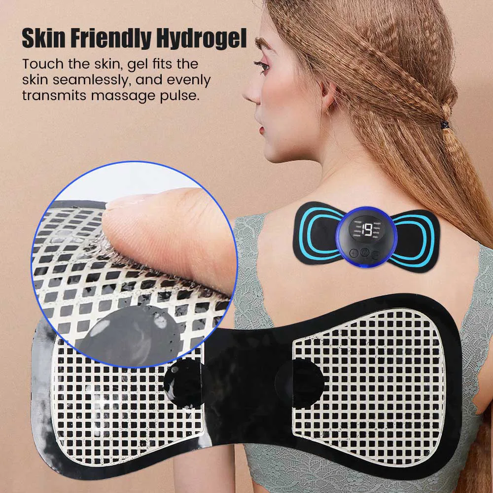 5pcs set Neck Back Massager Sticker EMS Pulse Mini Electric Massage for Shoulder Leg Cervical Body Muscle Stimulator Relief Pain - Image 4