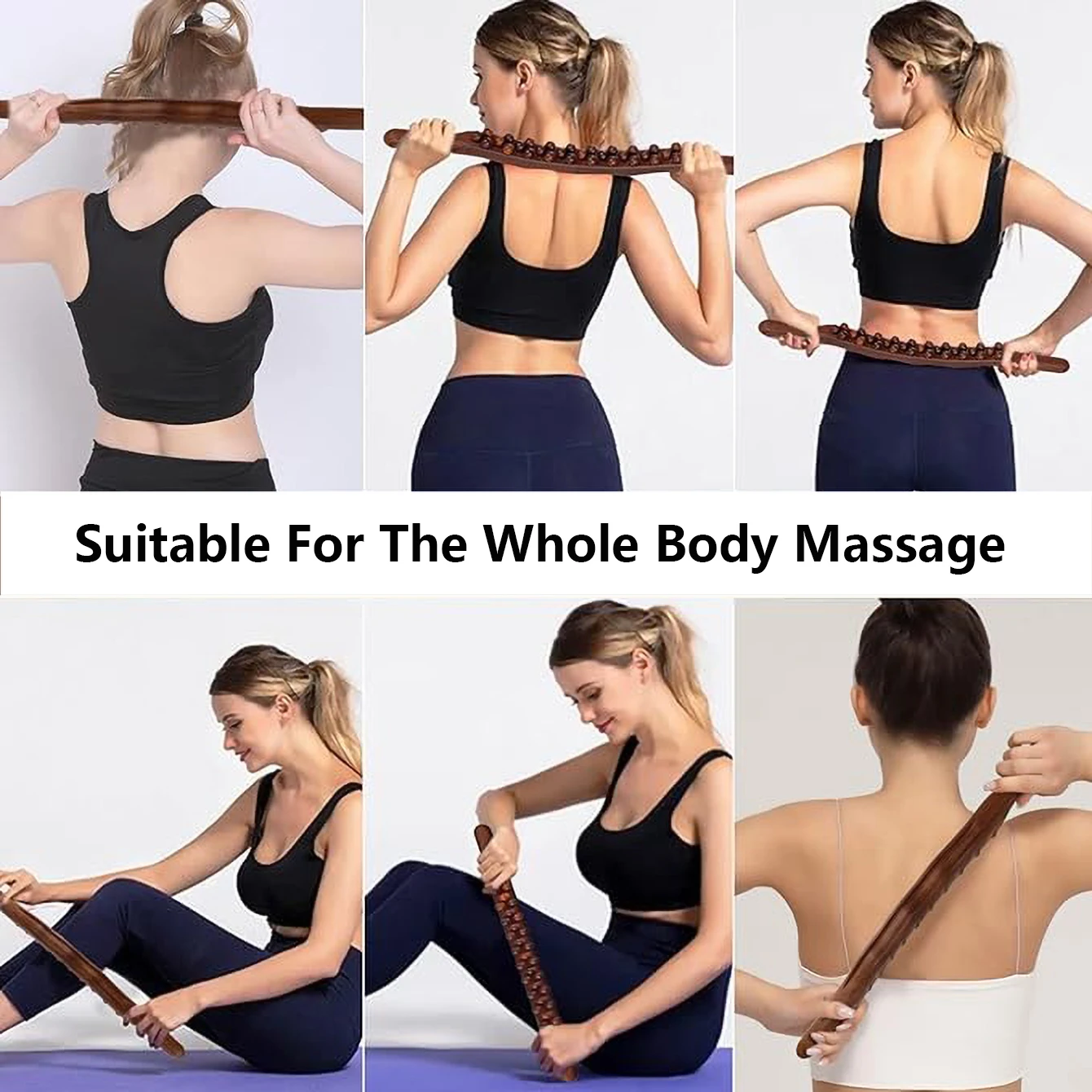 1pc 37 Beads Guasha Massage Stick Therapy Massage Tools for Body Shaping, Back Massage Roller Stick, Muscle Relaxing 1pc 37 Beads Guasha Massage Stick Therapy Massage Tools for Body Shaping, Back Massage Roller Stick, Muscle Relaxing