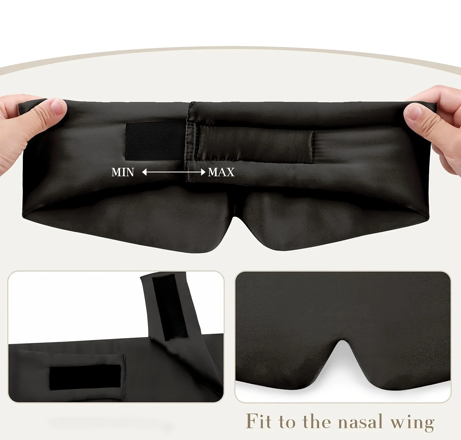 Silk Sleep Mask for Full Eye Coverage-Adjustable, Breathable & Skin-Friendly, Light-Blocking for Restful Sleep, Sleep Eye Mask Silk Sleep Mask for Full Eye Coverage-Adjustable, Breathable & Skin-Friendly, Light-Blocking for Restful Sleep, Sleep Eye Mask