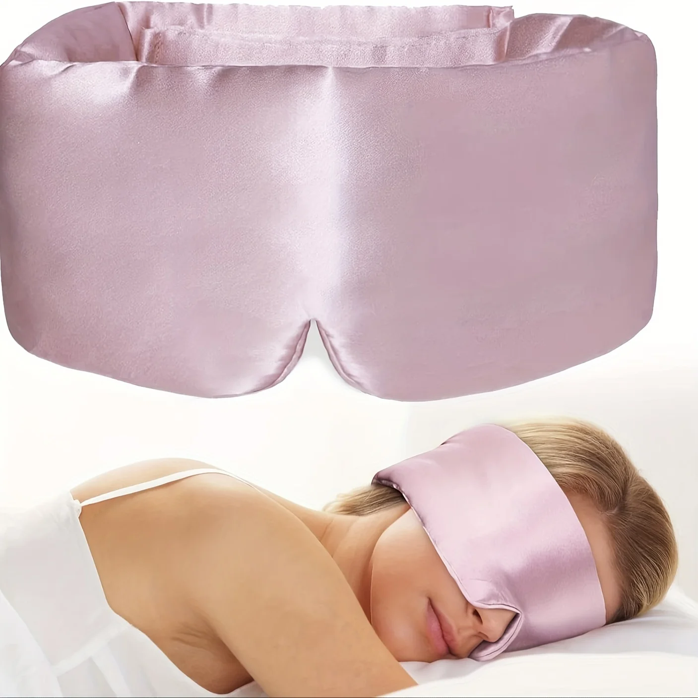 Silk Sleep Mask for Full Eye Coverage-Adjustable, Breathable & Skin-Friendly, Light-Blocking for Restful Sleep, Sleep Eye Mask Silk Sleep Mask for Full Eye Coverage-Adjustable, Breathable & Skin-Friendly, Light-Blocking for Restful Sleep, Sleep Eye Mask