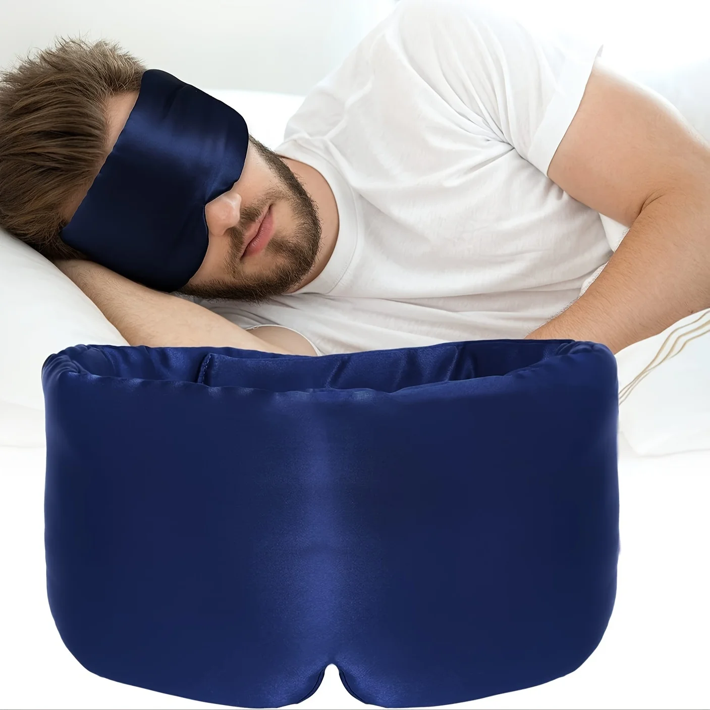 Silk Sleep Mask for Full Eye Coverage-Adjustable, Breathable & Skin-Friendly, Light-Blocking for Restful Sleep, Sleep Eye Mask Silk Sleep Mask for Full Eye Coverage-Adjustable, Breathable & Skin-Friendly, Light-Blocking for Restful Sleep, Sleep Eye Mask