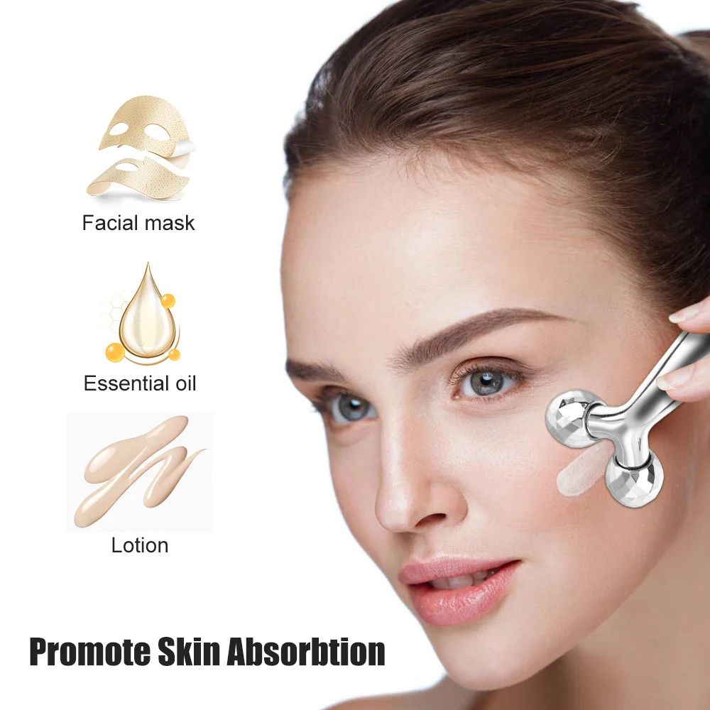 Face Lifting 3D Roller Massager 360 Rotate Face Full Body Shape Massage Facial Lifting Wrinkle Remover Relaxation Skin Care