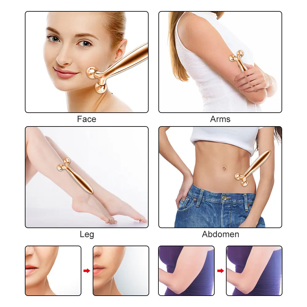 Face Lifting 3D Roller Massager 360 Rotate Face Full Body Shape Massage Facial Lifting Wrinkle Remover Relaxation Skin Care