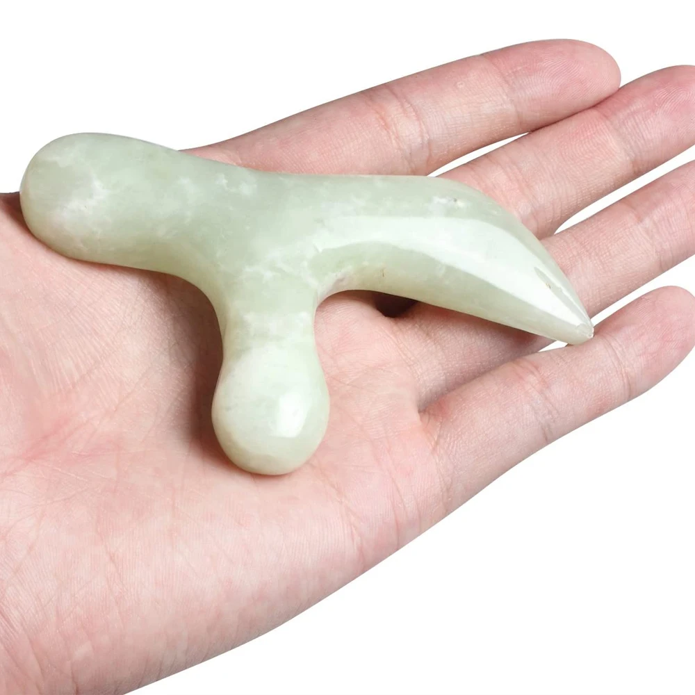 Natural Jade Foot Massager, Acupuncture Trigger Point Massage Foot Care Therapeutic Relief Tool For Foot Back Neck Shoulder Natural Jade Foot Massager, Acupuncture Trigger Point Massage Foot Care Therapeutic Relief Tool For Foot Back Neck Shoulder