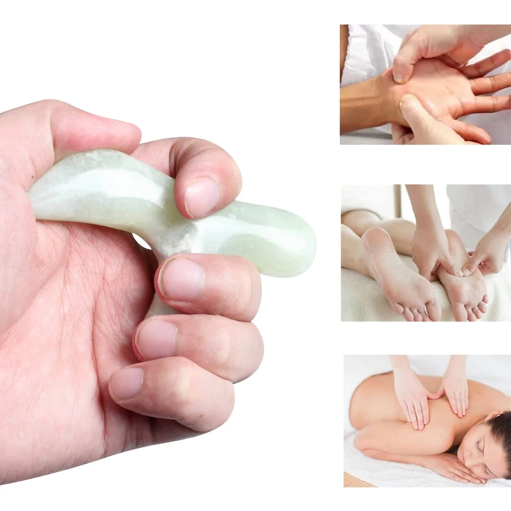 Natural Jade Foot Massager, Acupuncture Trigger Point Massage Foot Care Therapeutic Relief Tool For Foot Back Neck Shoulder Natural Jade Foot Massager, Acupuncture Trigger Point Massage Foot Care Therapeutic Relief Tool For Foot Back Neck Shoulder