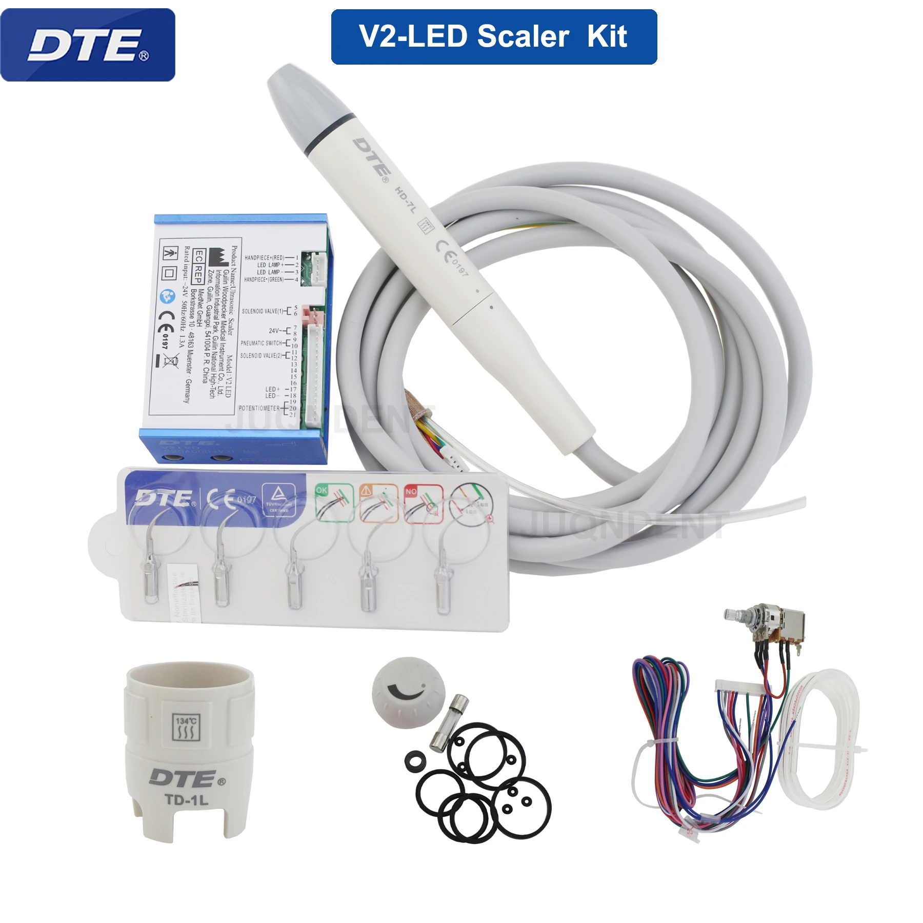 Woodpecker DTE Dental Ultrasonic Scaler V2 V3 LED Dentistry Scaler Tips For Scaling Endodontics Fit NSK Satelec Acteon handle