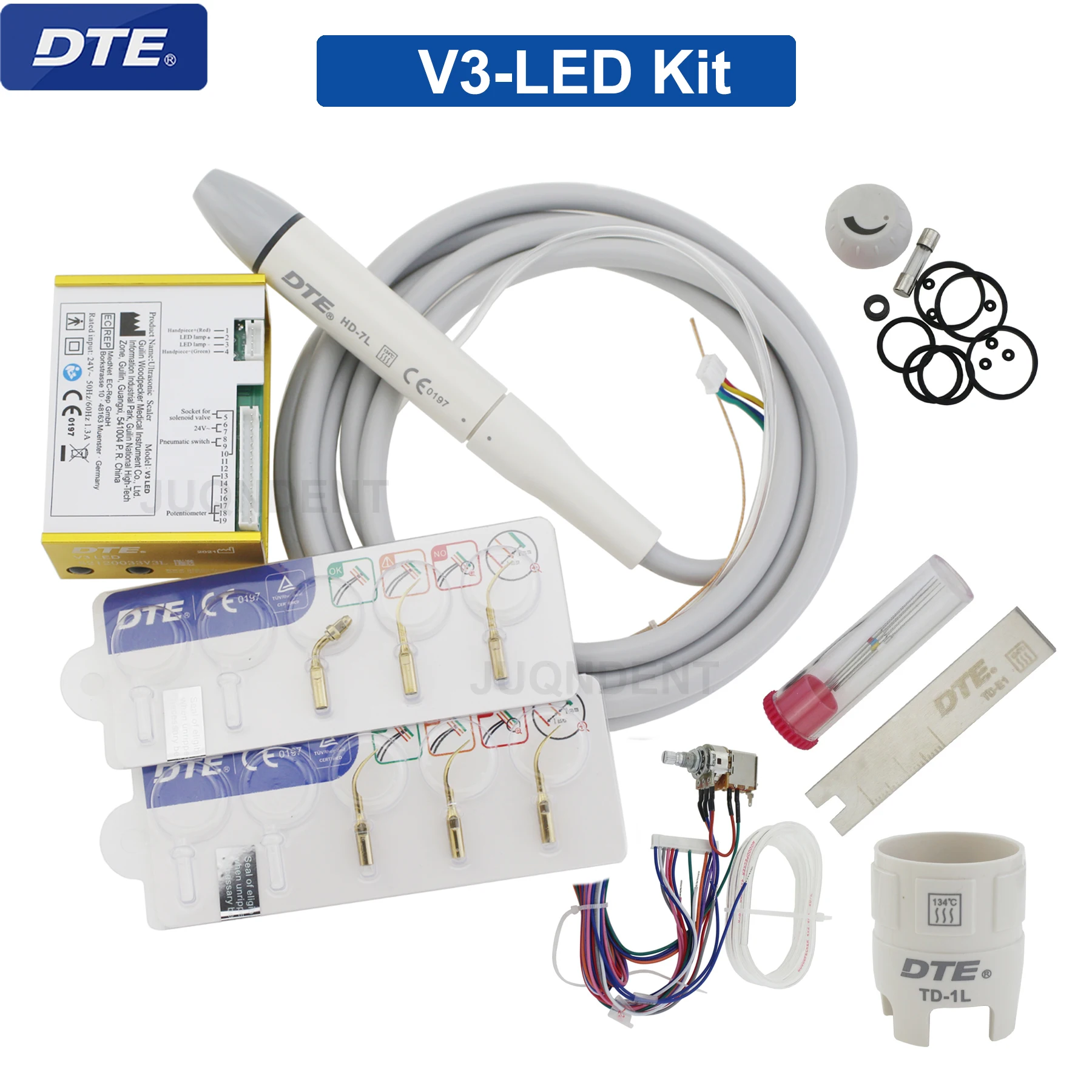 Woodpecker DTE Dental Ultrasonic Scaler V2 V3 LED Dentistry Scaler Tips For Scaling Endodontics Fit NSK Satelec Acteon handle