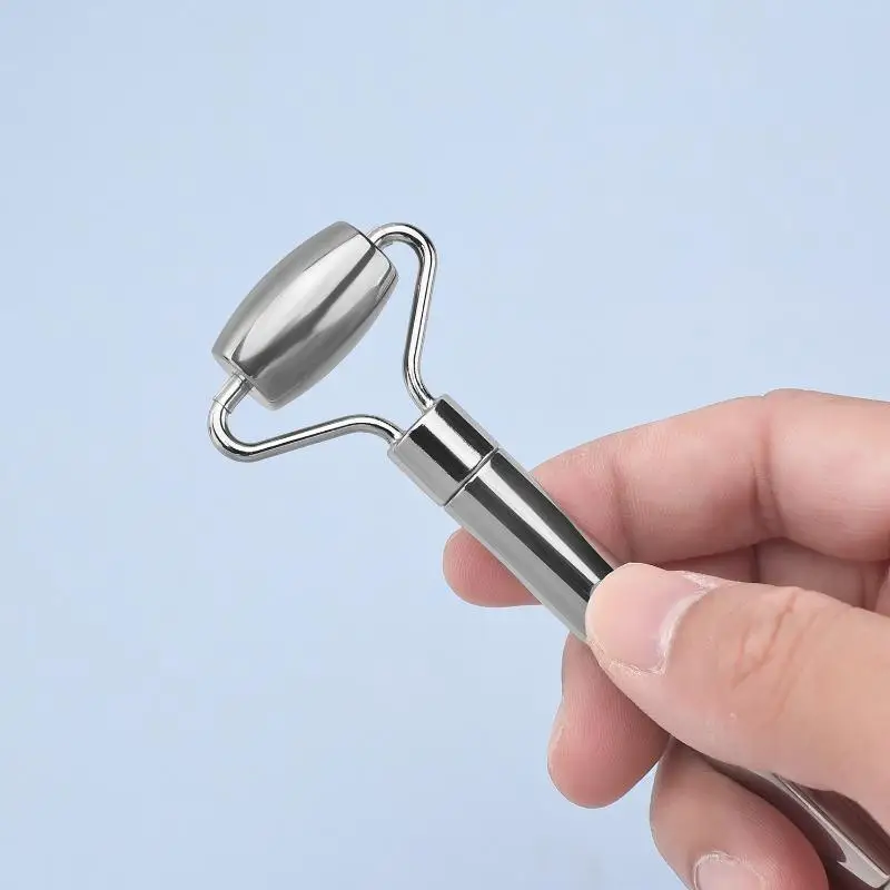 Facial Roller Gua Sha Beauty Face Neck Massage Tool Stainless Steel Skin Tightening Face Lifting Beauty Care Massage Roller