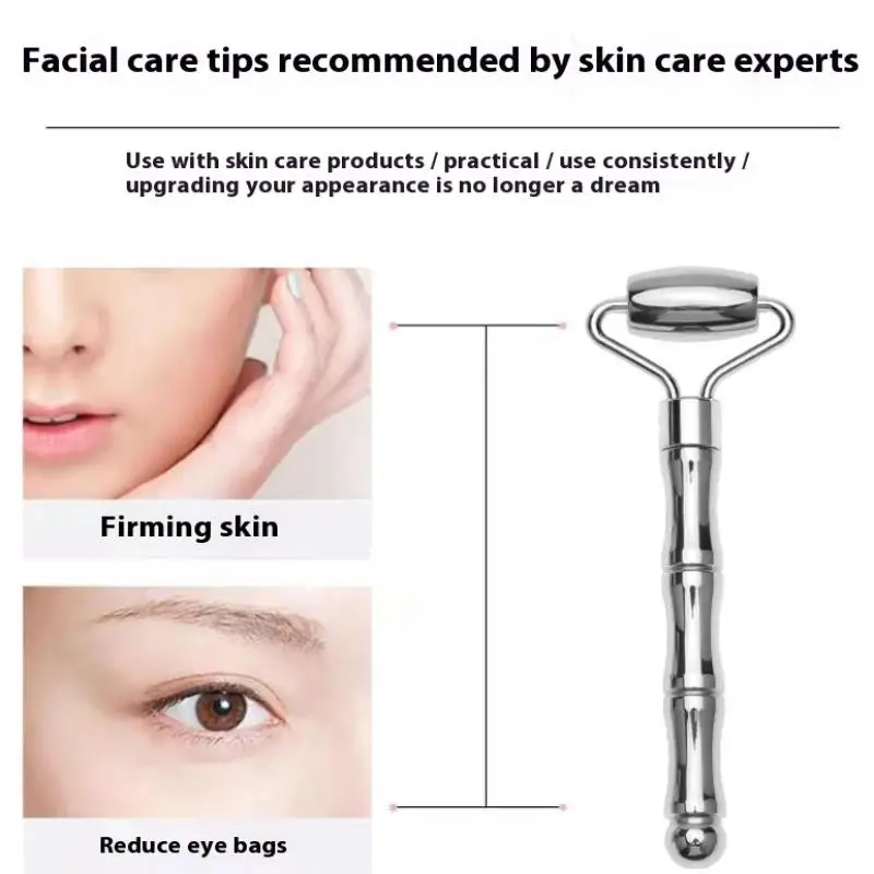 Facial Roller Gua Sha Beauty Face Neck Massage Tool Stainless Steel Skin Tightening Face Lifting Beauty Care Massage Roller - Image 4