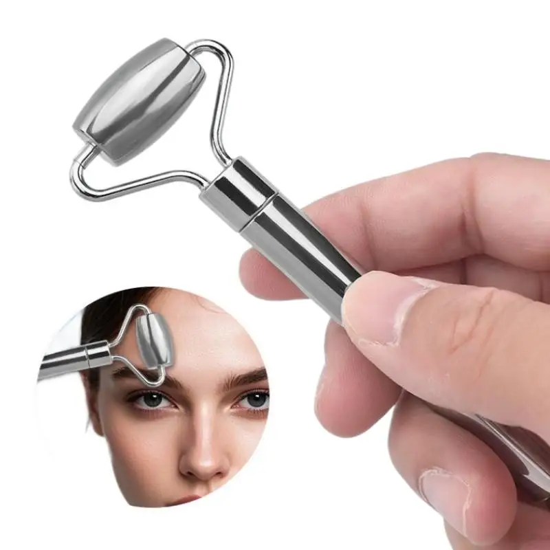Facial Roller Gua Sha Beauty Face Neck Massage Tool Stainless Steel Skin Tightening Face Lifting Beauty Care Massage Roller Facial Roller Gua Sha Beauty Face Neck Massage Tool Stainless Steel Skin Tightening Face Lifting Beauty Care Massage Roller