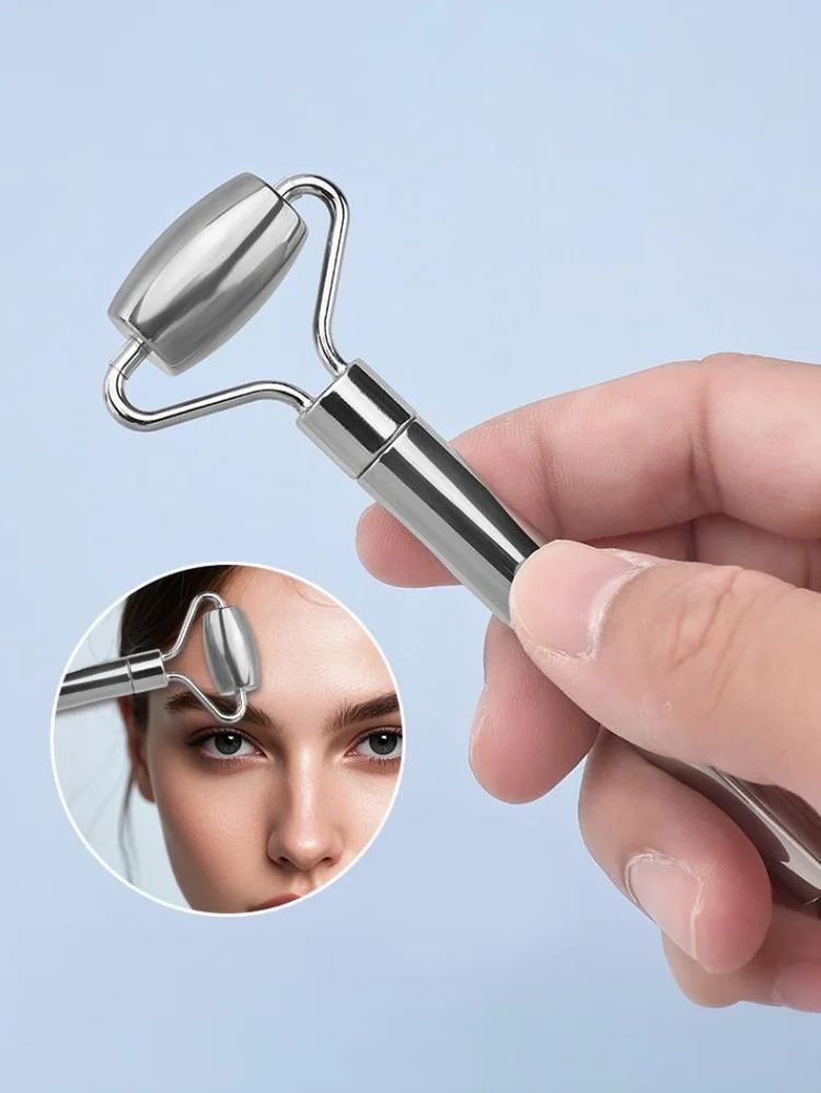Facial Roller Gua Sha Beauty Face Neck Massage Tool Stainless Steel Skin Tightening Face Lifting Beauty Care Massage Roller Facial Roller Gua Sha Beauty Face Neck Massage Tool Stainless Steel Skin Tightening Face Lifting Beauty Care Massage Roller
