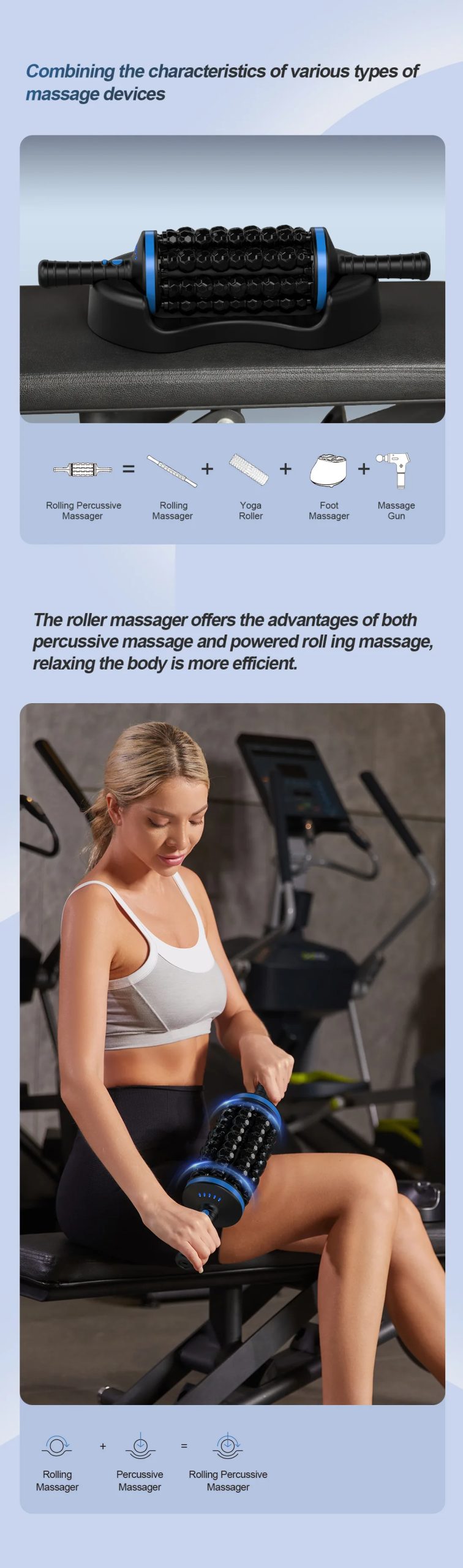 NEWGAGA Cordless Roller Body Massage Rechargeable Back Foot Leg Relaxer Vibrators Rolling Percussive Massager Muscle Relaxation NEWGAGA Cordless Roller Body Massage Rechargeable Back Foot Leg Relaxer Vibrators Rolling Percussive Massager Muscle Relaxation