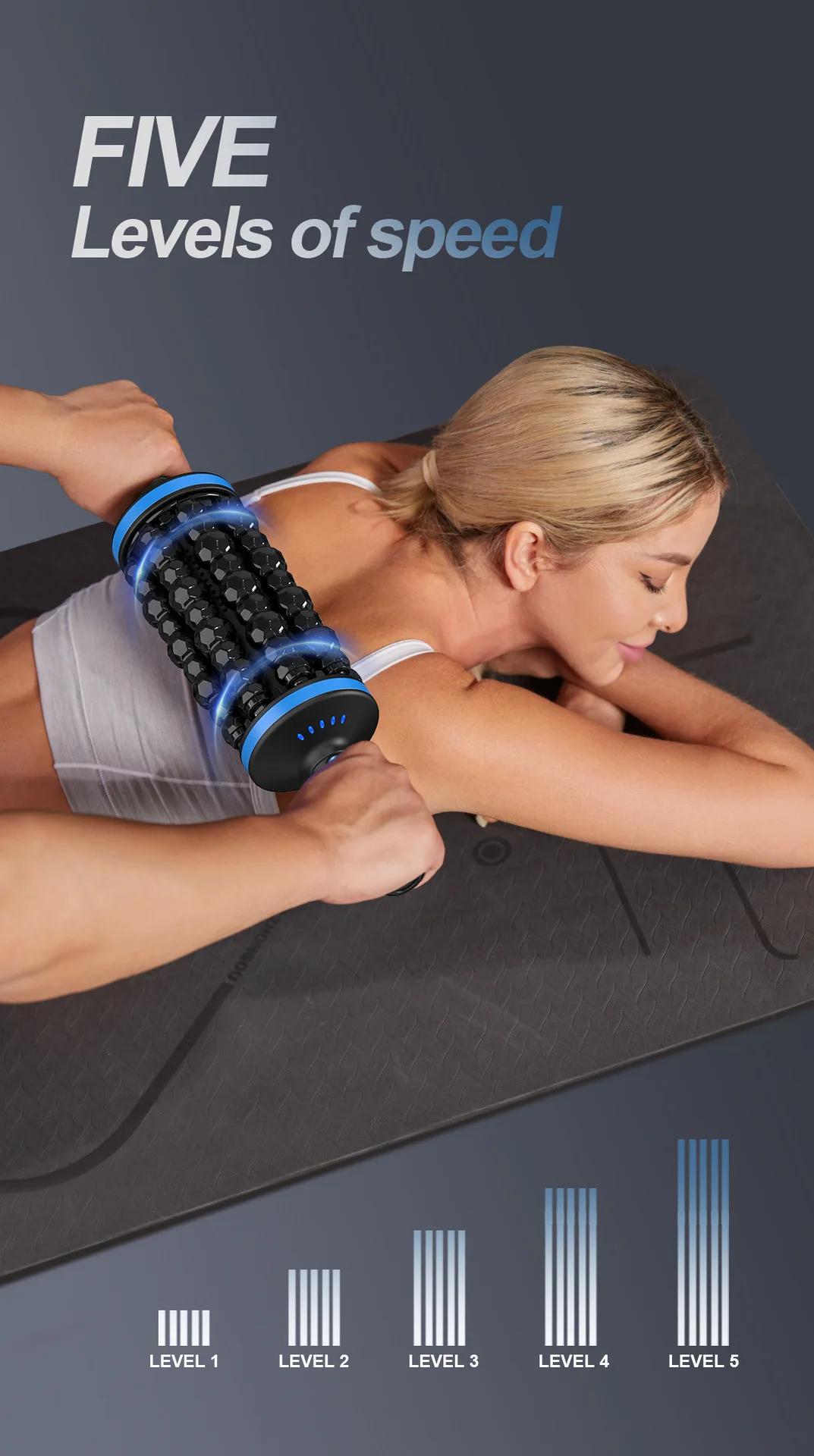 NEWGAGA Cordless Roller Body Massage Rechargeable Back Foot Leg Relaxer Vibrators Rolling Percussive Massager Muscle Relaxation NEWGAGA Cordless Roller Body Massage Rechargeable Back Foot Leg Relaxer Vibrators Rolling Percussive Massager Muscle Relaxation