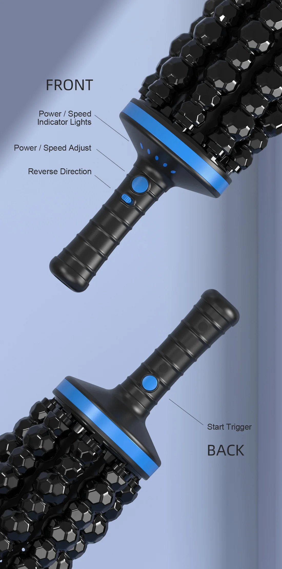 NEWGAGA Cordless Roller Body Massage Rechargeable Back Foot Leg Relaxer Vibrators Rolling Percussive Massager Muscle Relaxation NEWGAGA Cordless Roller Body Massage Rechargeable Back Foot Leg Relaxer Vibrators Rolling Percussive Massager Muscle Relaxation