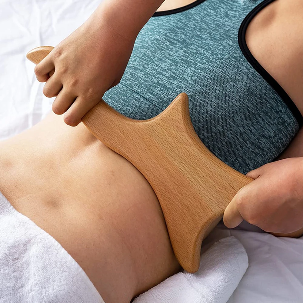 6 In 1 Wood Therapy Massage Tool Lymphatic Drainage Massager Anti Cellulite Fascia Massage Roller for Full Body Muscle relaxatio - Image 3