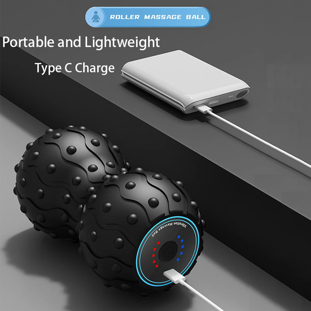 Rechargeable 5 Gears Vibrating Massage Ball Portable Peanut Massager Vibrating Foam Roller For Fitness Mobility Yoga Relaxation Rechargeable 5 Gears Vibrating Massage Ball Portable Peanut Massager Vibrating Foam Roller For Fitness Mobility Yoga Relaxation