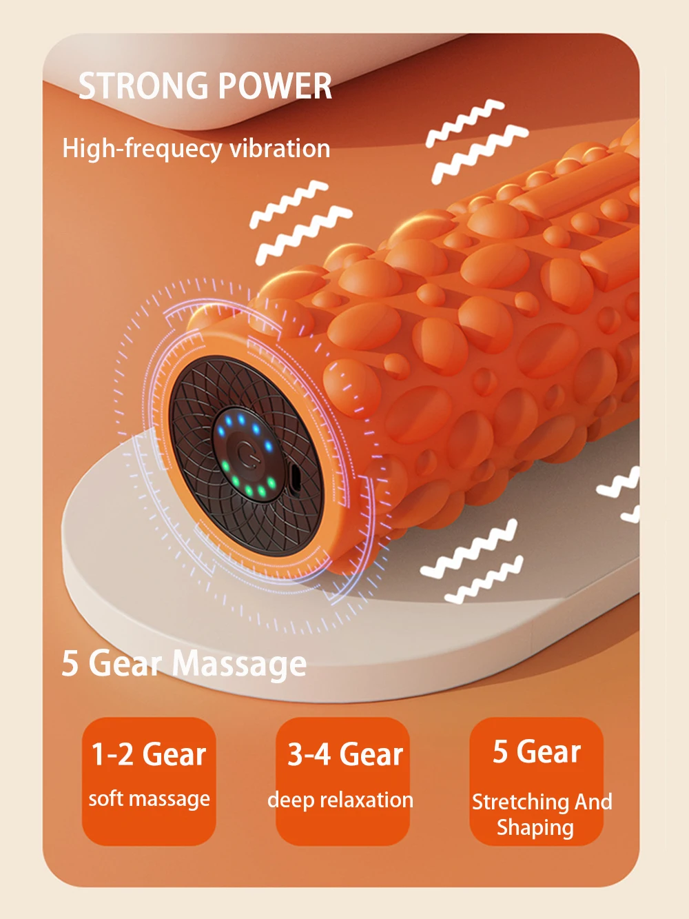 Rechargeable 5 Gears Vibrating Massage Ball Portable Peanut Massager Vibrating Foam Roller For Fitness Mobility Yoga Relaxation Rechargeable 5 Gears Vibrating Massage Ball Portable Peanut Massager Vibrating Foam Roller For Fitness Mobility Yoga Relaxation