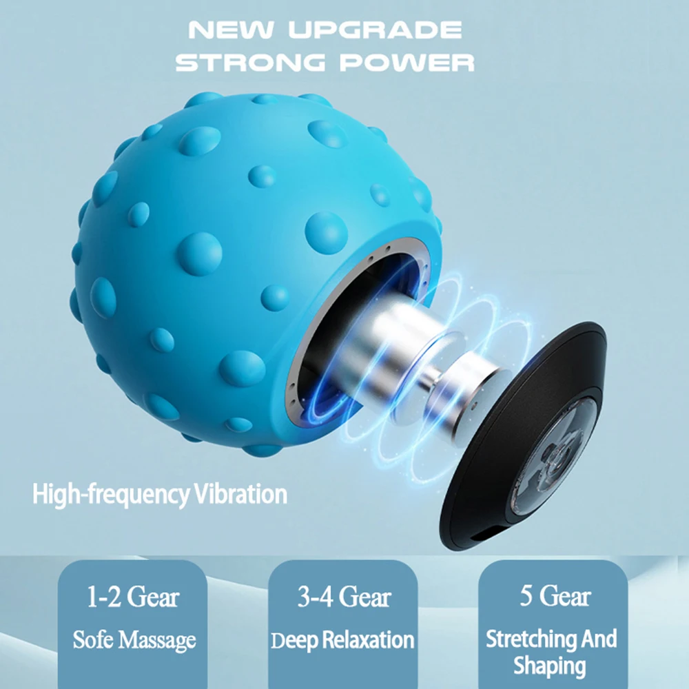Rechargeable 5 Gears Vibrating Massage Ball Portable Peanut Massager Vibrating Foam Roller For Fitness Mobility Yoga Relaxation Rechargeable 5 Gears Vibrating Massage Ball Portable Peanut Massager Vibrating Foam Roller For Fitness Mobility Yoga Relaxation