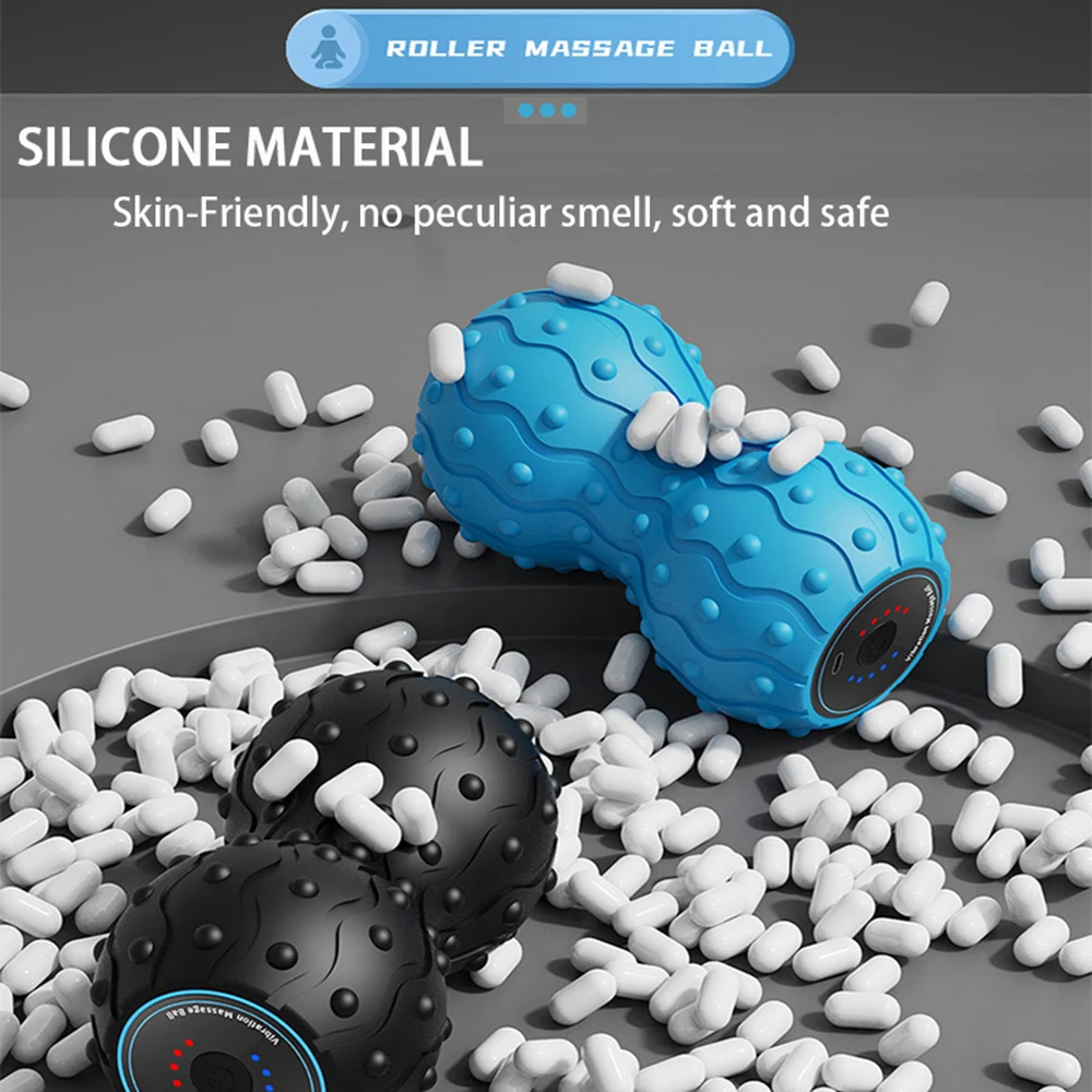 Rechargeable 5 Gears Vibrating Massage Ball Portable Peanut Massager Vibrating Foam Roller For Fitness Mobility Yoga Relaxation Rechargeable 5 Gears Vibrating Massage Ball Portable Peanut Massager Vibrating Foam Roller For Fitness Mobility Yoga Relaxation