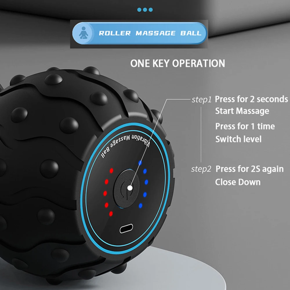 Rechargeable 5 Gears Vibrating Massage Ball Portable Peanut Massager Vibrating Foam Roller For Fitness Mobility Yoga Relaxation Rechargeable 5 Gears Vibrating Massage Ball Portable Peanut Massager Vibrating Foam Roller For Fitness Mobility Yoga Relaxation