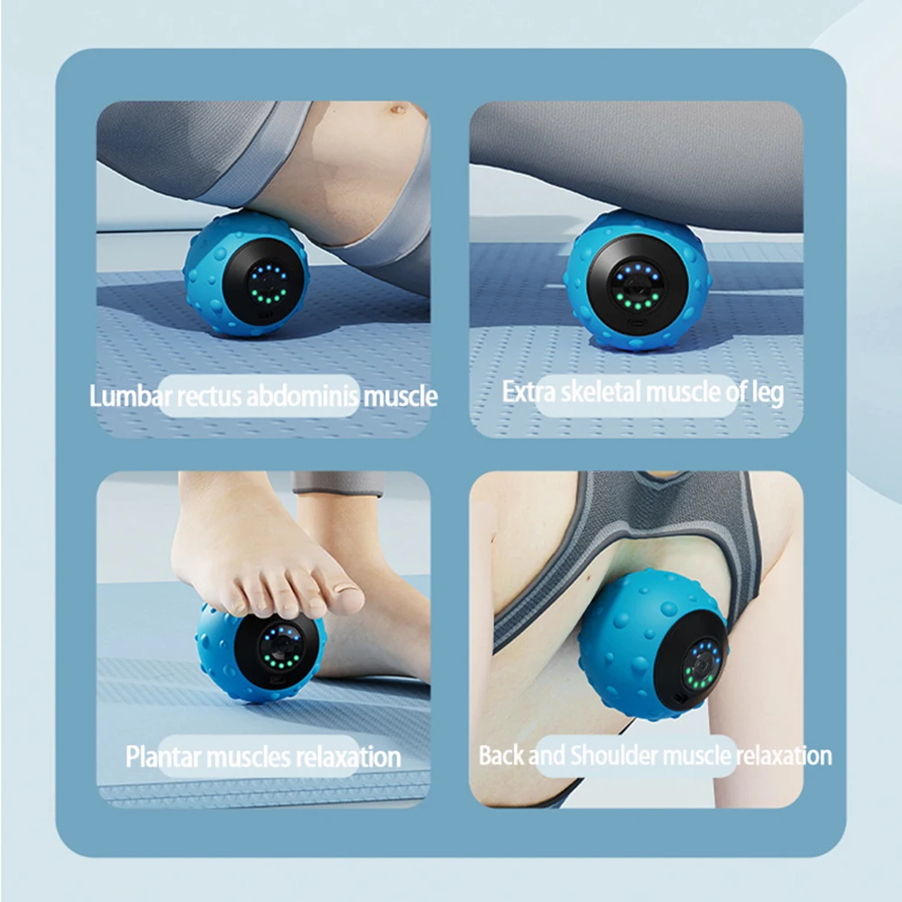 Rechargeable 5 Gears Vibrating Massage Ball Portable Peanut Massager Vibrating Foam Roller For Fitness Mobility Yoga Relaxation Rechargeable 5 Gears Vibrating Massage Ball Portable Peanut Massager Vibrating Foam Roller For Fitness Mobility Yoga Relaxation