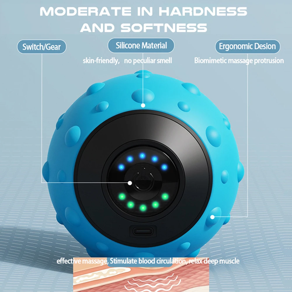Rechargeable 5 Gears Vibrating Massage Ball Portable Peanut Massager Vibrating Foam Roller For Fitness Mobility Yoga Relaxation Rechargeable 5 Gears Vibrating Massage Ball Portable Peanut Massager Vibrating Foam Roller For Fitness Mobility Yoga Relaxation
