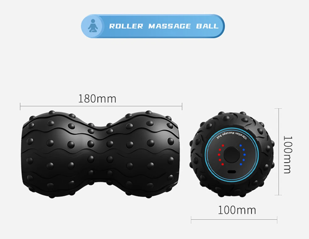Rechargeable 5 Gears Vibrating Massage Ball Portable Peanut Massager Vibrating Foam Roller For Fitness Mobility Yoga Relaxation Rechargeable 5 Gears Vibrating Massage Ball Portable Peanut Massager Vibrating Foam Roller For Fitness Mobility Yoga Relaxation