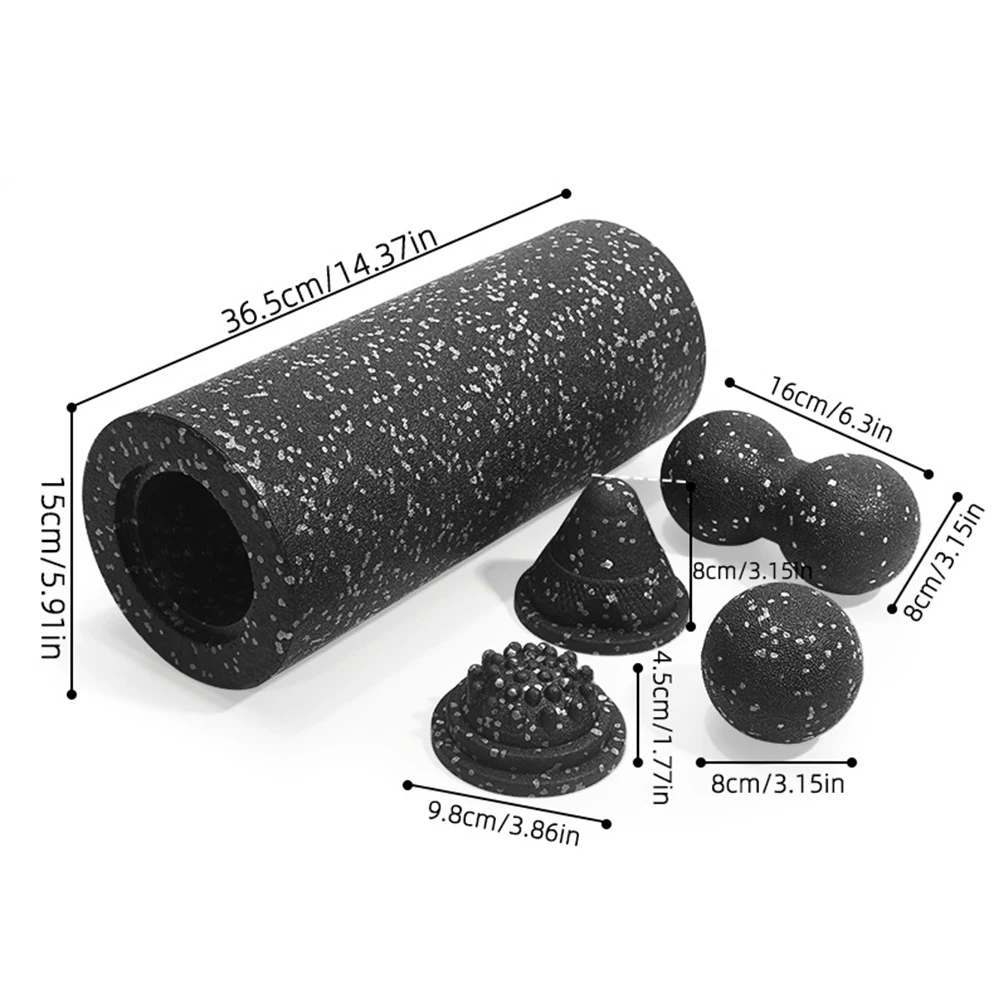 5-in-1 Fascia Roller Set Muscle Recovery Set-Vibrating Foam Roller&Peanut Massage Ball for Back,Neck,Leg Yoga Workout 5-in-1 Fascia Roller Set Muscle Recovery Set-Vibrating Foam Roller&Peanut Massage Ball for Back,Neck,Leg Yoga Workout