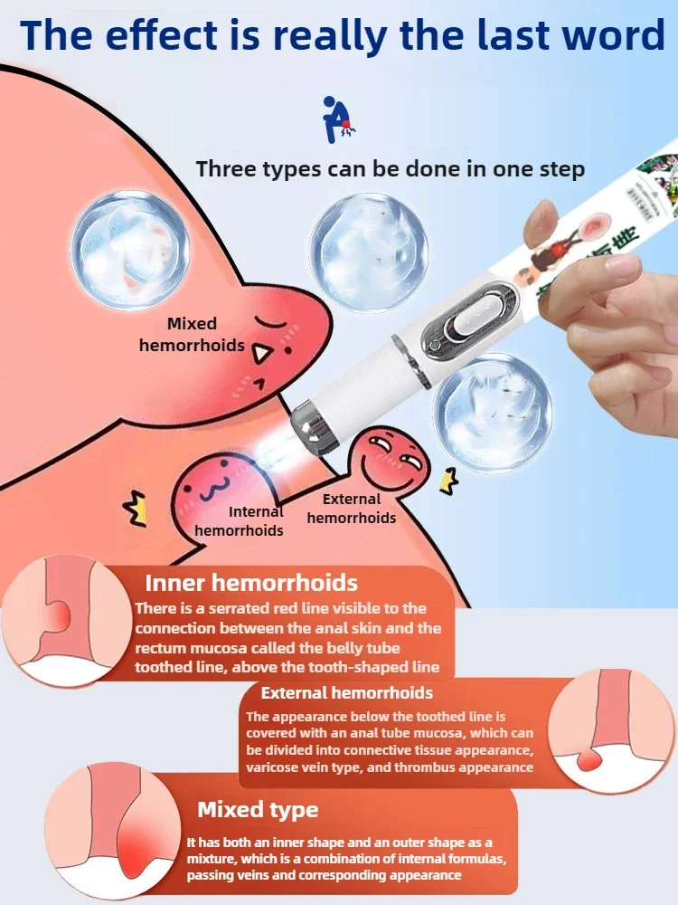 YP1117  Medical Hemorrhoid Laser PenTreat External Internal Hemorrhoids Anus Swelling Pain Relief Laser Pointer Hemorrhoid Treat