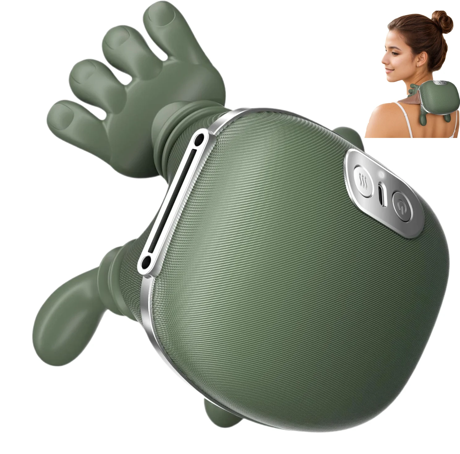 Electric Heated Massager For Neck Shoulder And Muscle Deep Tissue 4D Kneading Massage For Pain Relief Deep Tissue Massage Electric Heated Massager For Neck Shoulder And Muscle Deep Tissue 4D Kneading Massage For Pain Relief Deep Tissue Massage
