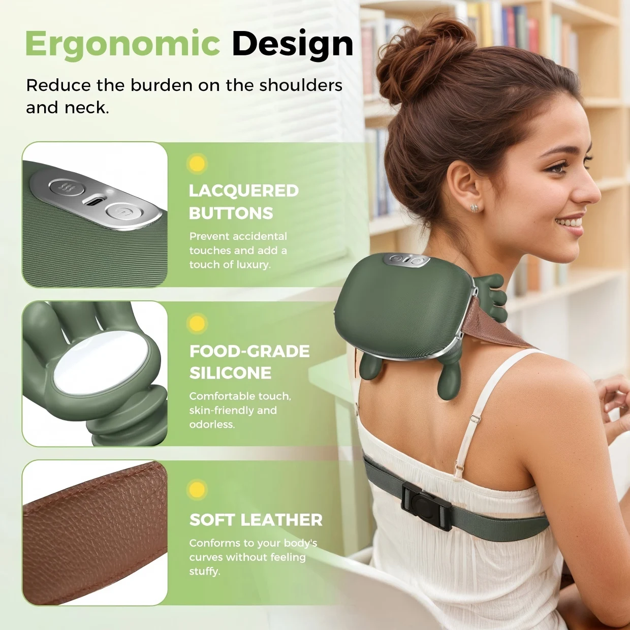 Electric Heated Massager For Neck Shoulder And Muscle Deep Tissue 4D Kneading Massage For Pain Relief Deep Tissue Massage Electric Heated Massager For Neck Shoulder And Muscle Deep Tissue 4D Kneading Massage For Pain Relief Deep Tissue Massage