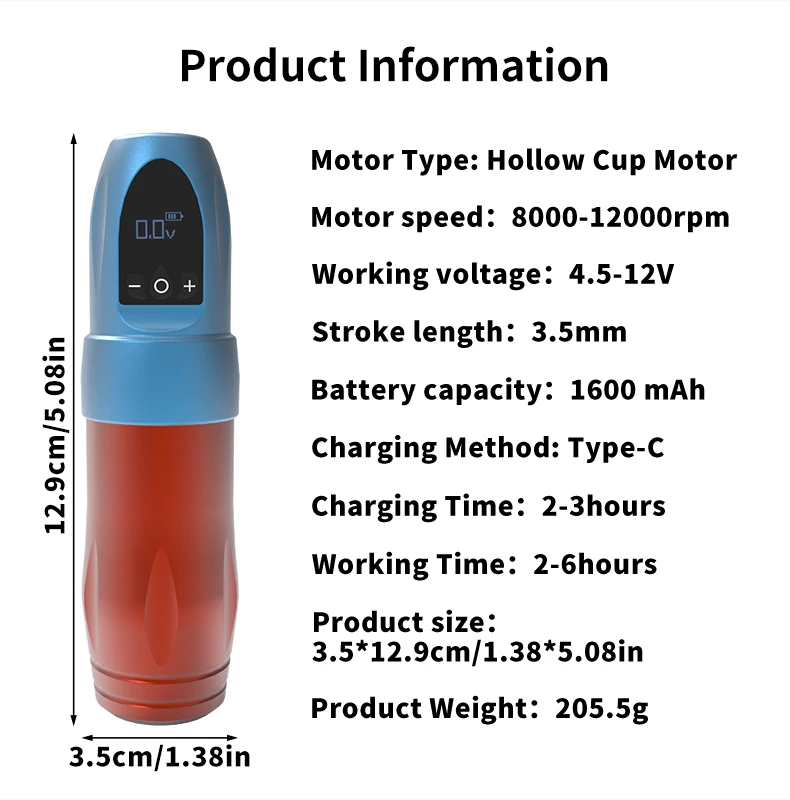 YILONG Tattoo Machine Pen 1600mAh Wireless Power Supply Permanent Makeup Coreless Motor Direct Drive Tattoo Gun For Art YILONG Tattoo Machine Pen 1600mAh Wireless Power Supply Permanent Makeup Coreless Motor Direct Drive Tattoo Gun For Art