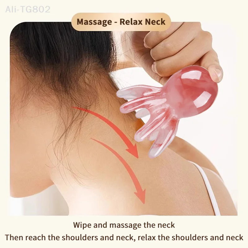 Resin Octopus Scalp Massage Comb Meridian Scraping Acupuncture Gua Sha Fatigue Relief Brush for Head And Body Resin Octopus Scalp Massage Comb Meridian Scraping Acupuncture Gua Sha Fatigue Relief Brush for Head And Body