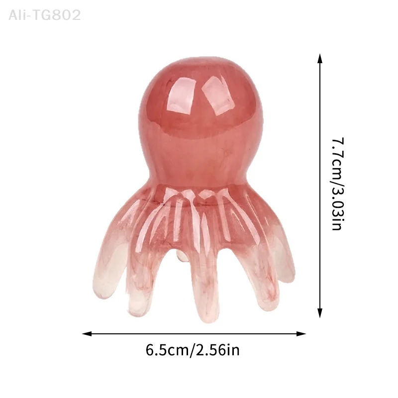 Resin Octopus Scalp Massage Comb Meridian Scraping Acupuncture Gua Sha Fatigue Relief Brush for Head And Body - Image 6