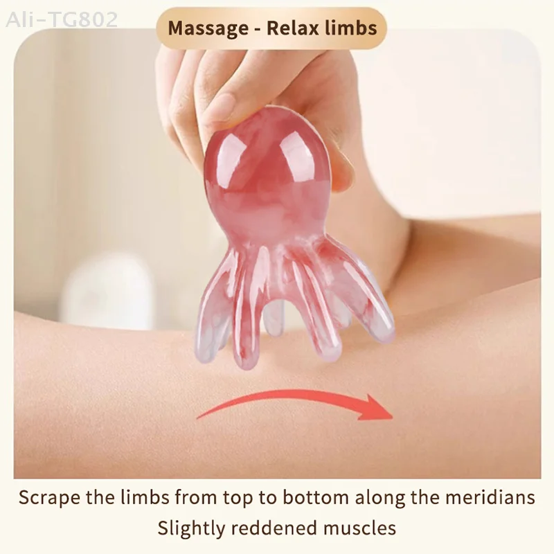 Resin Octopus Scalp Massage Comb Meridian Scraping Acupuncture Gua Sha Fatigue Relief Brush for Head And Body Resin Octopus Scalp Massage Comb Meridian Scraping Acupuncture Gua Sha Fatigue Relief Brush for Head And Body