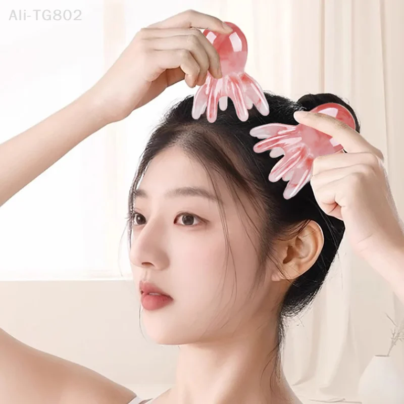 Resin Octopus Scalp Massage Comb Meridian Scraping Acupuncture Gua Sha Fatigue Relief Brush for Head And Body Resin Octopus Scalp Massage Comb Meridian Scraping Acupuncture Gua Sha Fatigue Relief Brush for Head And Body