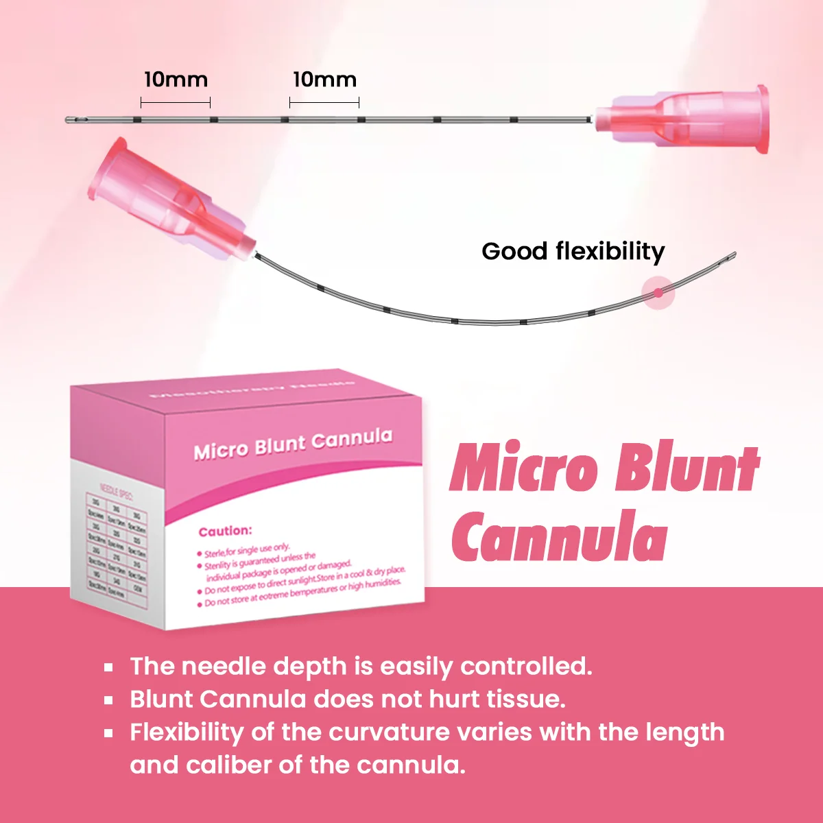 Micro Tip Blunt Cannula for Filler 18G 20G 21G 22G 25G 27G 30G 25/38/50/70mm Disposable Sterile Syringe Needle - Image 6