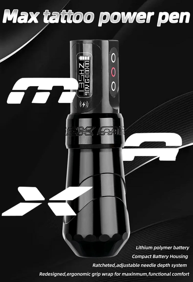 YILONG MAX Tattoo Machine Cartridge Pen 2400mAh Batteries Coreless Motor Lithium Battery Pen Machine For Tattoo Artists Body Kit