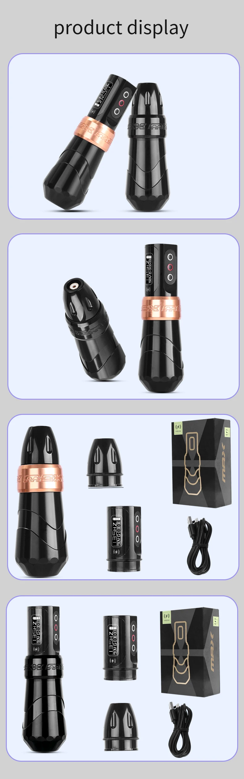 YILONG MAX Tattoo Machine Cartridge Pen 2400mAh Batteries Coreless Motor Lithium Battery Pen Machine For Tattoo Artists Body Kit