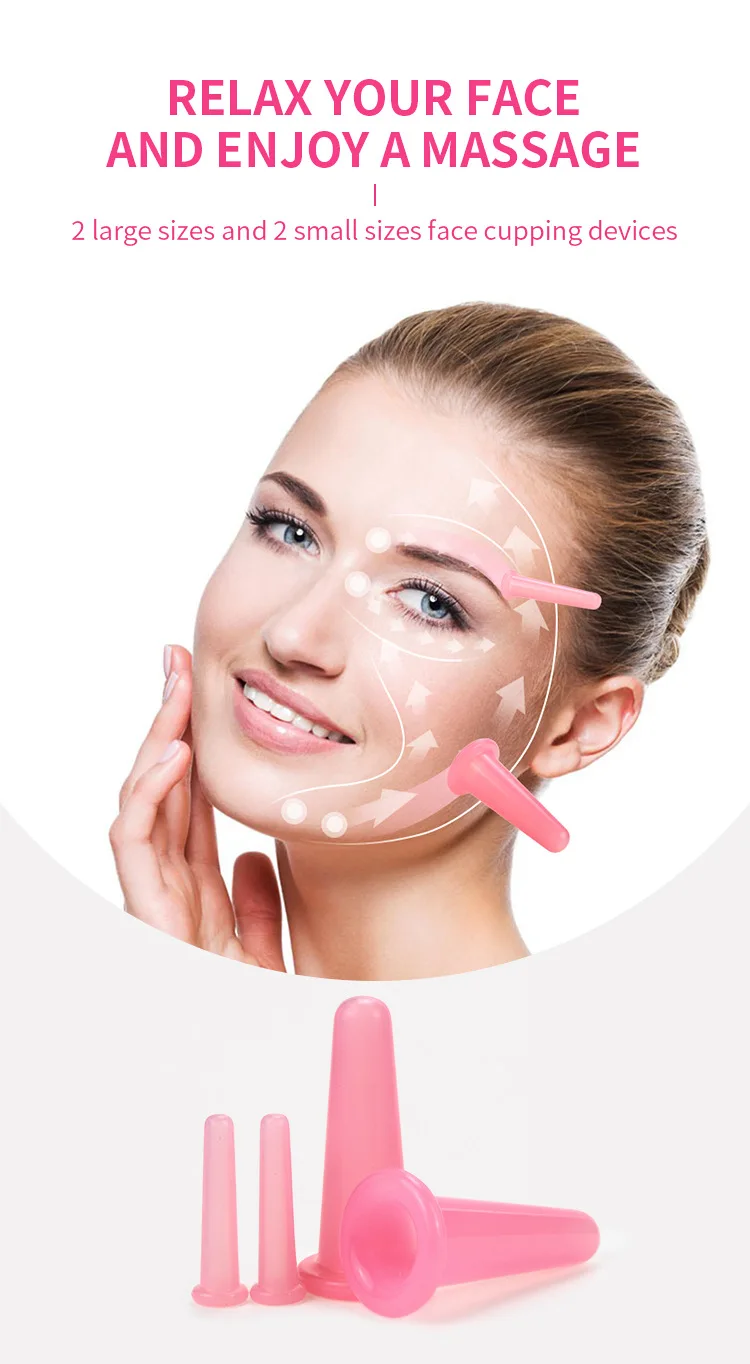 4pcs Silicone Facial Cupping Set for Face And Eye Anti-Cellulite Massage Health Care Vacuum Cupping Kit for Facial Care 4pcs Silicone Facial Cupping Set for Face And Eye Anti-Cellulite Massage Health Care Vacuum Cupping Kit for Facial Care