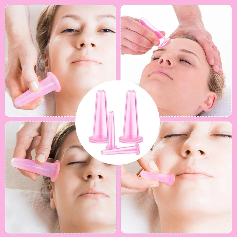4pcs Silicone Facial Cupping Set for Face And Eye Anti-Cellulite Massage Health Care Vacuum Cupping Kit for Facial Care 4pcs Silicone Facial Cupping Set for Face And Eye Anti-Cellulite Massage Health Care Vacuum Cupping Kit for Facial Care