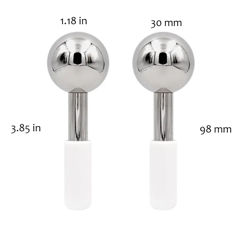 Ice Globes for Face Eyes Stainless Cool Massagers Cold Roller Cooling Globes for Puffiness Sagging Skin Facial Relaxation - Image 2