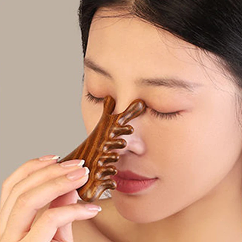 Multifunctional Meridian Wooden Massage Head Health Comb Guasha Point Comb Sandalwood Large Wide Tooth - Image 4