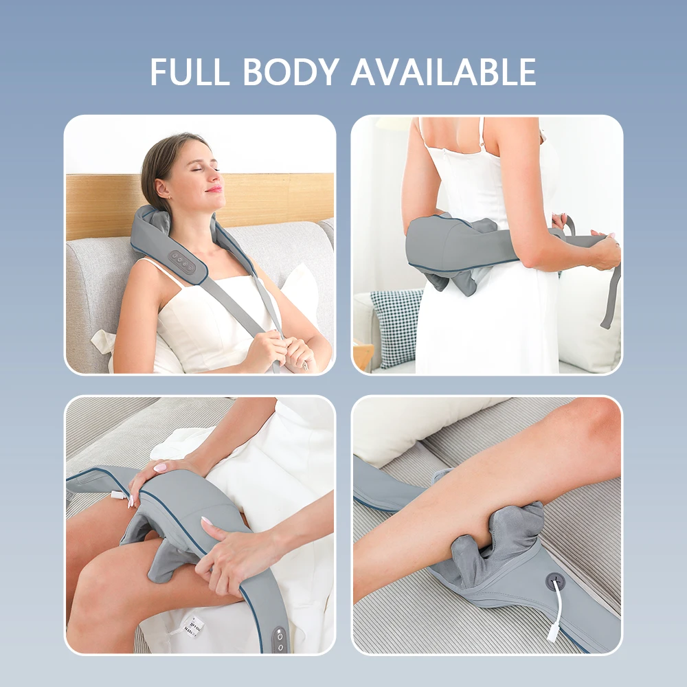 Foreverlily 26W Brushless Motor Neck And Shoulder Massager Wireless Shoulder And Back Kneading Massage Shawl Neck masajeador Foreverlily 26W Brushless Motor Neck And Shoulder Massager Wireless Shoulder And Back Kneading Massage Shawl Neck masajeador