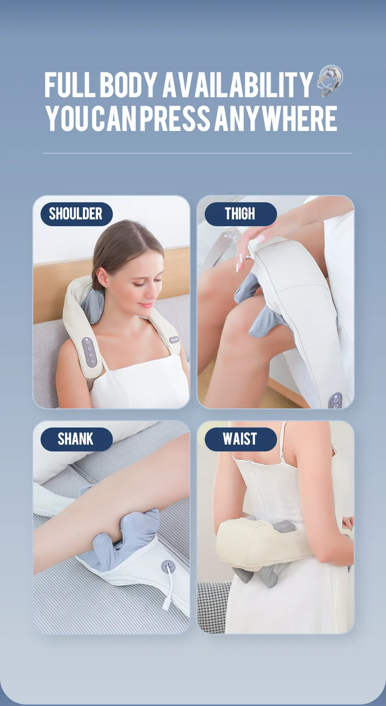 Foreverlily 26W Brushless Motor Neck And Shoulder Massager Wireless Shoulder And Back Kneading Massage Shawl Neck masajeador Foreverlily 26W Brushless Motor Neck And Shoulder Massager Wireless Shoulder And Back Kneading Massage Shawl Neck masajeador