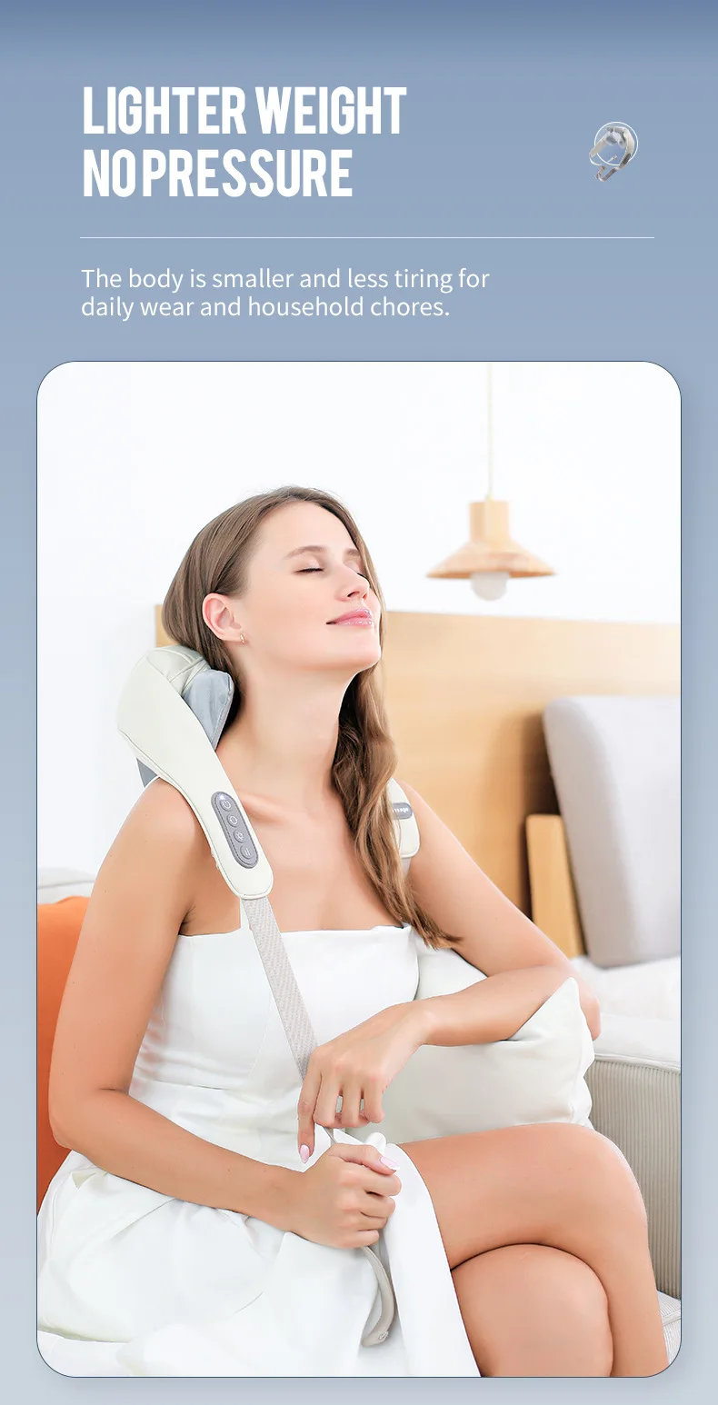 Foreverlily 26W Brushless Motor Neck And Shoulder Massager Wireless Shoulder And Back Kneading Massage Shawl Neck masajeador Foreverlily 26W Brushless Motor Neck And Shoulder Massager Wireless Shoulder And Back Kneading Massage Shawl Neck masajeador