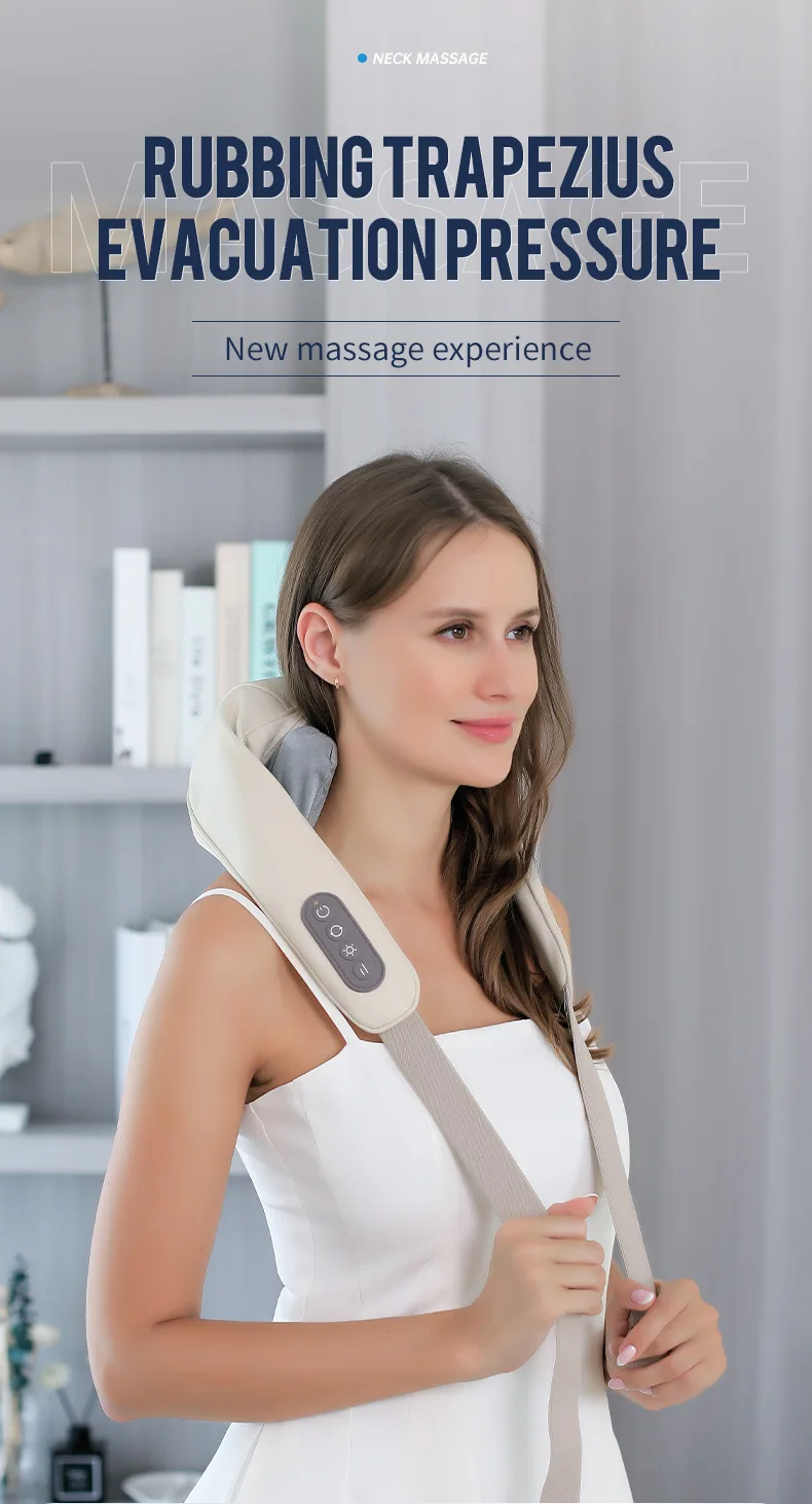 Foreverlily 26W Brushless Motor Neck And Shoulder Massager Wireless Shoulder And Back Kneading Massage Shawl Neck masajeador Foreverlily 26W Brushless Motor Neck And Shoulder Massager Wireless Shoulder And Back Kneading Massage Shawl Neck masajeador