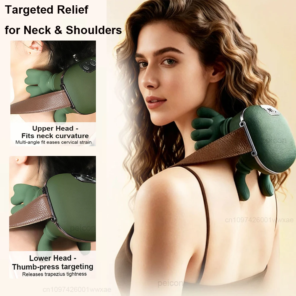 Neck Massager Electric Deep Tissue 4D Kneading Simulated Human Hand Massager for Neck Shoulder Pain Relief Muscle Relax Massager - Image 2