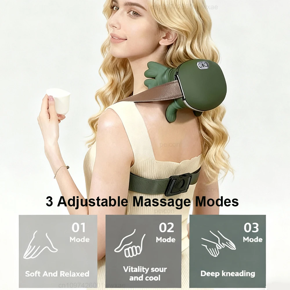 Neck Massager Electric Deep Tissue 4D Kneading Simulated Human Hand Massager for Neck Shoulder Pain Relief Muscle Relax Massager Neck Massager Electric Deep Tissue 4D Kneading Simulated Human Hand Massager for Neck Shoulder Pain Relief Muscle Relax Massager