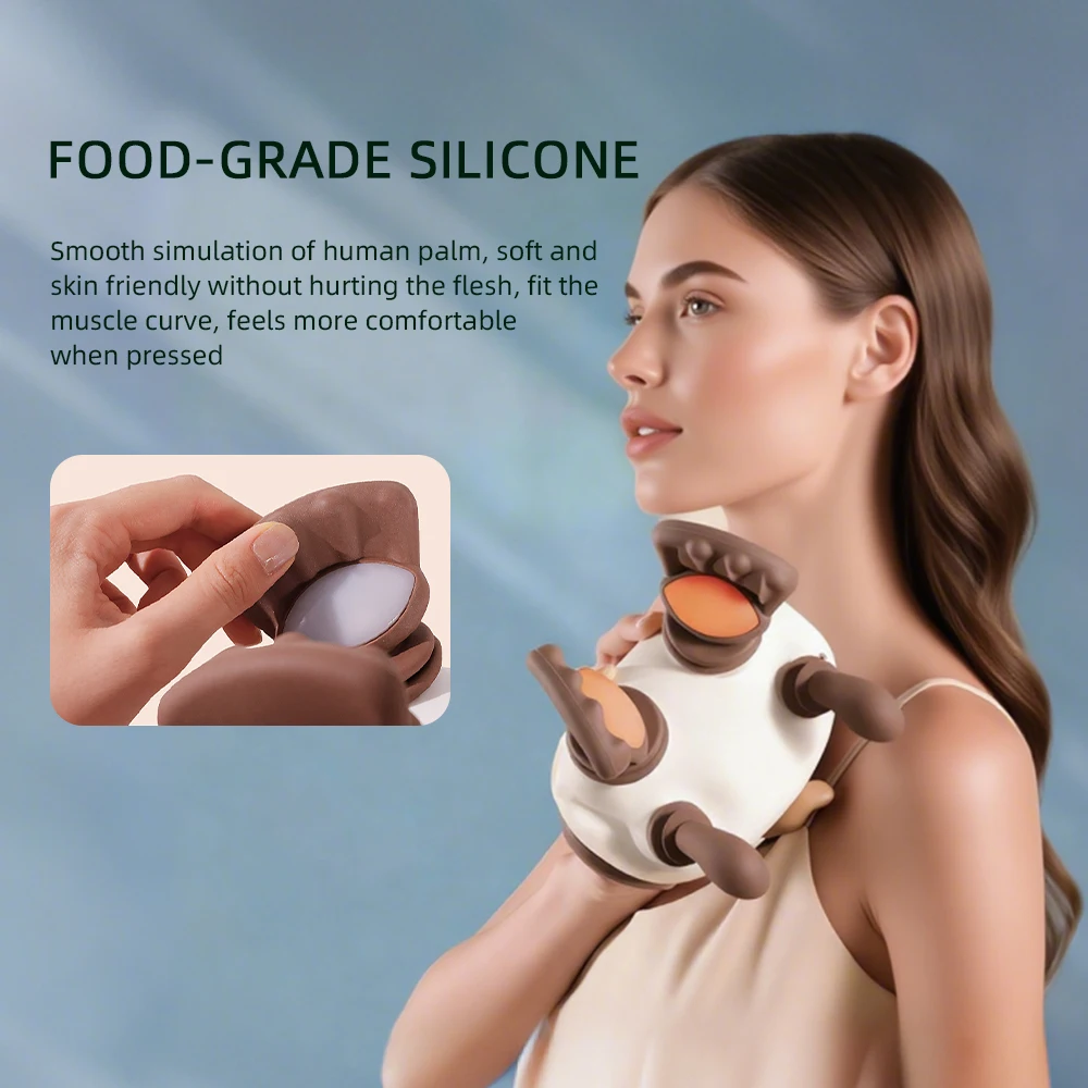 4D Bionic Hand Kneading Neck Shoulder Massager Portable Trapezius Muscle Pinching Massage Shawl Brushless Motor Neck masajeador 4D Bionic Hand Kneading Neck Shoulder Massager Portable Trapezius Muscle Pinching Massage Shawl Brushless Motor Neck masajeador